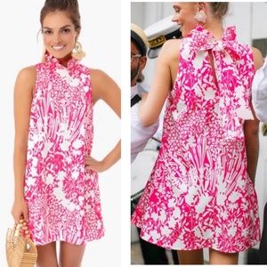 Tuckernuck hot pink wildflower Blythe dress Preppy